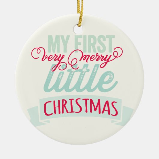 Baby's Mijn zeer prettige kerstfoto Keramisch Ornament (Voorkant)