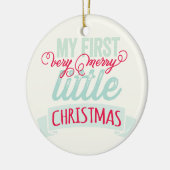 Baby's Mijn zeer prettige kerstfoto Keramisch Ornament (Links)