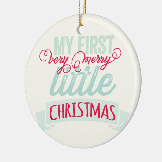 Baby's Mijn zeer prettige kerstfoto Keramisch Ornament (Links)
