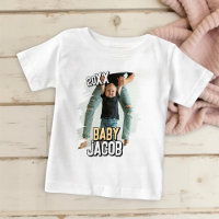 Baby's Naam Modern Simple Grunge Custom Baby Foto