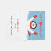 Babys Name First Kerstman Snowman Fleece Deken (Voorkant (Horizontaal))