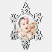 Baby's Ornament voor eerste kerstfoto op maat (Rechts)