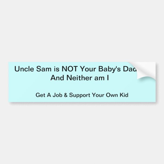 Baby's papa bumpersticker (Voorkant)