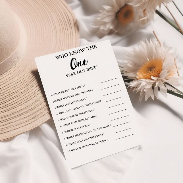 Baby's Party Game 1e Verjaardag Hoe goed weet je (Creator heeft geüpload)