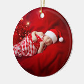 Baby's peetvader voorstel keramisch ornament (Links)