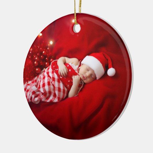 Baby's peetvader voorstel keramisch ornament (Links)