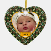 Baby's Photo Keepomwille Kerstboom Pinecone Keramisch Ornament (Voorkant)