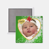 Baby's Photo Keepomwille Kerstmis Magneet (Voorkant / Achterkant)