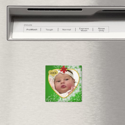 Baby's Photo Keepomwille Kerstmis Magneet (Insitu (Vaatwasser))