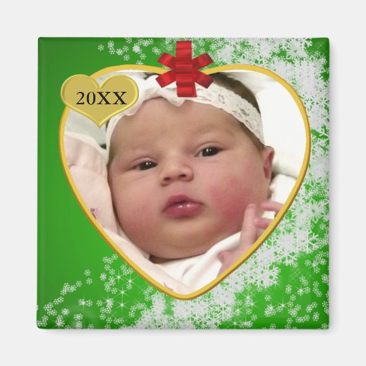 Baby's Photo Keepomwille Kerstmis Magneet (Voorkant)