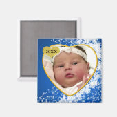 Baby's Photo Keepomwille Kerstmis Magneet (Voorkant / Achterkant)