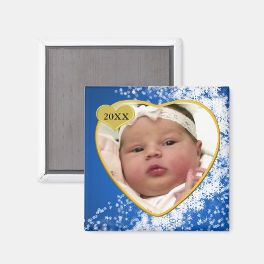 Baby's Photo Keepomwille Kerstmis Magneet (Voorkant / Achterkant)