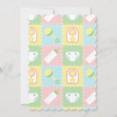 Baby's Quilt Baby shower Invitation Kaart (Achterkant)