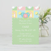 Baby's Quilt Baby shower Invitation Kaart (Staand voorkant)