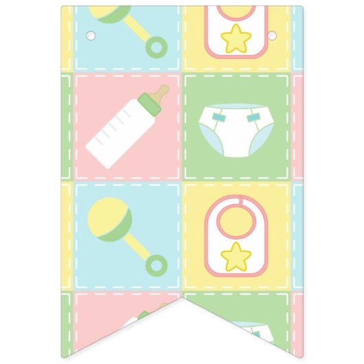 Baby's Quilt Bunting Banner (Tweede vlag)