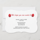 Baby's Red Egg en Ginger Invitation with Stripes Kaart (Achterkant)