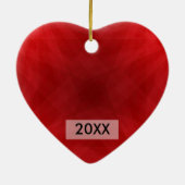 Baby's Red Heart Foto Gift Label voor grootmoeder Keramisch Ornament (Achterkant)