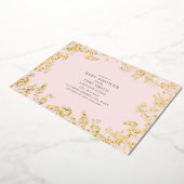 Baby's Roodroze Baby shower Folie Uitnodiging (Gedraaid)