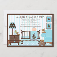 Baby's Room Boy Baby shower Uitnodiging