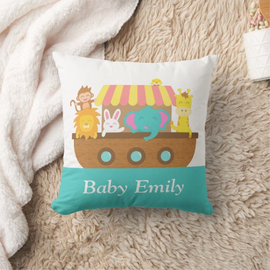 Baby's Room, Nursery, Cute Animals, Noah's Ark Kussen (Deken)