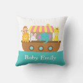 Baby's Room, Nursery, Cute Animals, Noah's Ark Kussen (Achterkant)