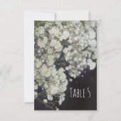 Baby's Rot & Donker Hout Table Number Kaart (Achterkant)