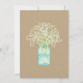 Baby's Rustic Mason Jar Vrijgezellenfeest Kaart (Achterkant)