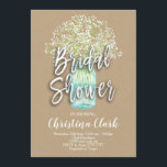 Baby's Rustic Mason Jar Vrijgezellenfeest Kaart<br><div class="desc">Baby's Rustic Mason Jar Vrijgezellenfeest</div>