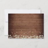 Baby's Rustic RSVP-kaart met keuze uit maaltijden RSVP Kaartje (Achterkant)