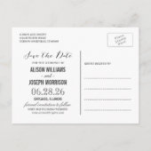 Baby's Rustic String Lights Save the Date Aankondigingskaart (Achterkant)