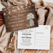 Baby's Rustic String Lights Save the Date Briefkaart