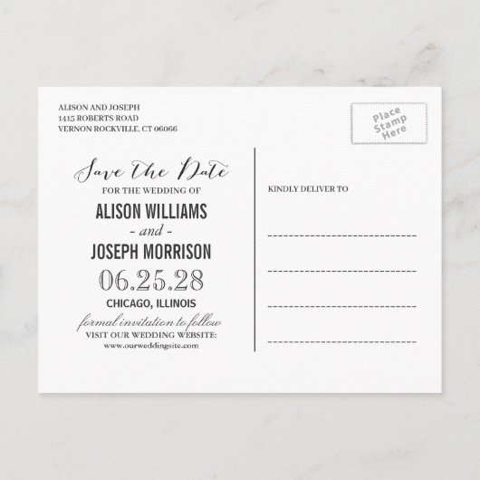 Baby's Rustic String Lights Save the Date Briefkaart (Achterkant)