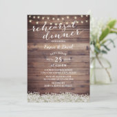 Baby's Rustic Wedding Rehearsal Dinner Kaart (Staand voorkant)