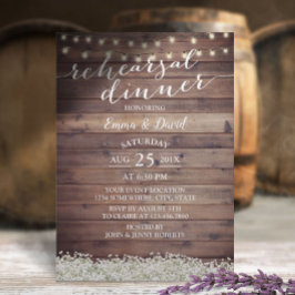 Baby's Rustic Wedding Rehearsal Dinner Kaart