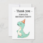 Baby's Schattigee Cartoon Baby Dinosaur Verjaardag Bedankkaart (Voorkant)