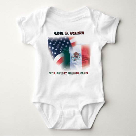 Baby's Shirt - gemaakt in Amerikaans en Mexicaans (Voorkant)