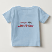 Baby's shirt met "Papa's kleine pit-bemanning" (Achterkant)
