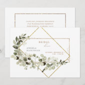 Baby's Simpel en elegant Vrijgezellenfeest Uitnodi Kaart (Voorkant / Achterkant)