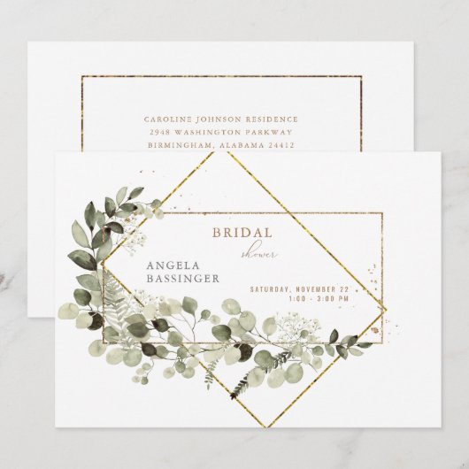 Baby's Simpel en elegant Vrijgezellenfeest Uitnodi Kaart (Voorkant / Achterkant)