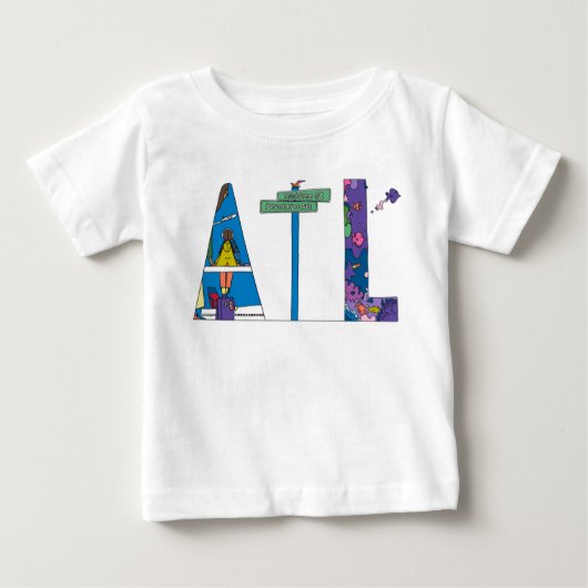 Baby's T-shirt | ATLANTA, GA (ATL) (Voorkant)