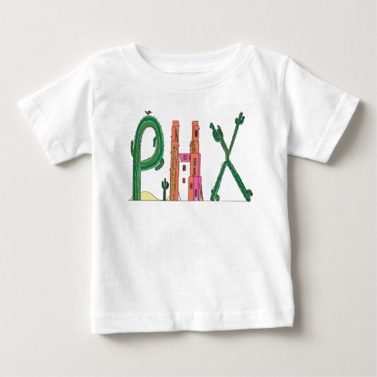 Baby's T-shirt | FOENIX, AZ (PHX) (Voorkant)
