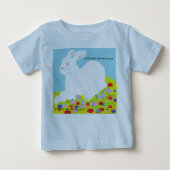 Baby's T-shirt Peter Rabbit zegt Happy Easter (Voorkant)