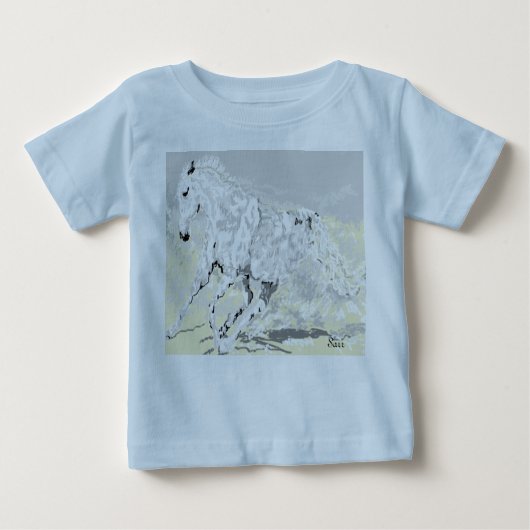 Baby's T-Shirt White Stallion (Voorkant)