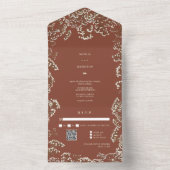 Baby's terracotta RSVP in één keer All In One Uitnodiging (Binnen)