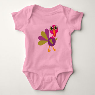 Baby's Thanksgiving Tutu Bodysuit Cartoon Turkije