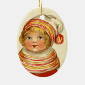Baby's Tweede Kerstmis Aangepaste naam W1383A Keramisch Ornament (Achterkant)