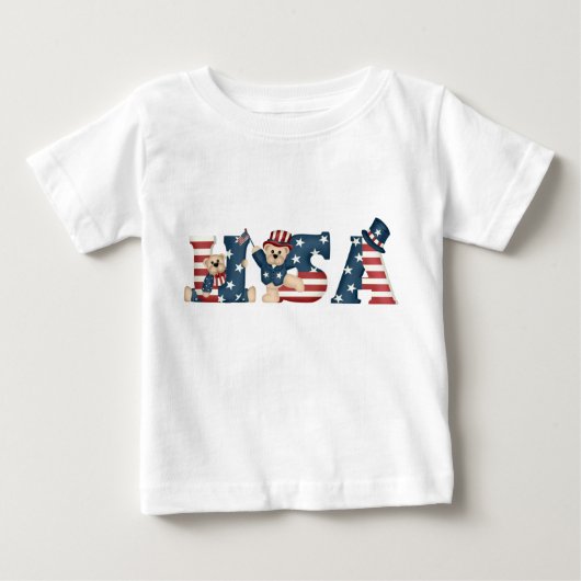 Baby's USA Teddy Bears T-shirt (Voorkant)