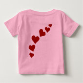 Baby's Valentijns Baby T-Shirt Love Shirt Custom (Achterkant)