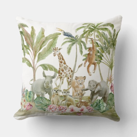 Baby's van het Oerwoud Kussen (Voorkant)