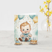 Baby's Verjaardag Vreugde Kaart (Gele Bloem)